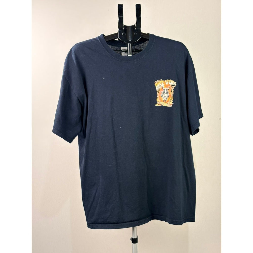 Gildan 2010 Bike Week Hog Wild North Myrtle Beach SC Graphic T-Shirt Navy XL